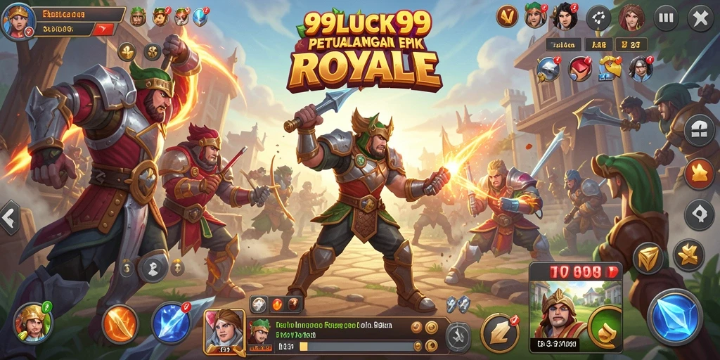 Tampilan aksi pertempuran Battle Royale yang mendebarkan.