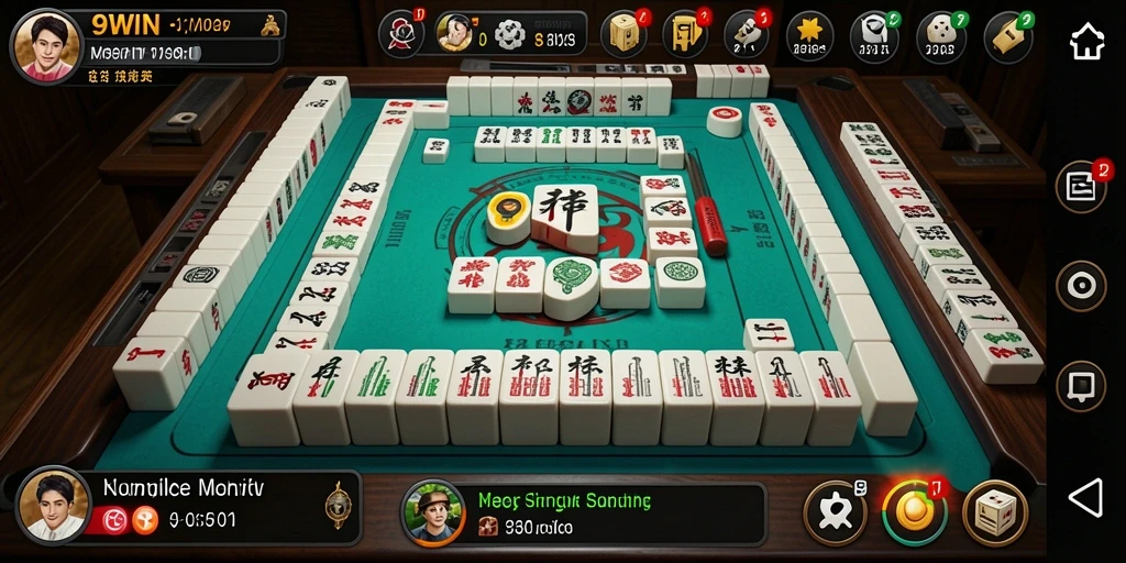 Tampilan gameplay Mahjong yang seru dalam 9WIN.