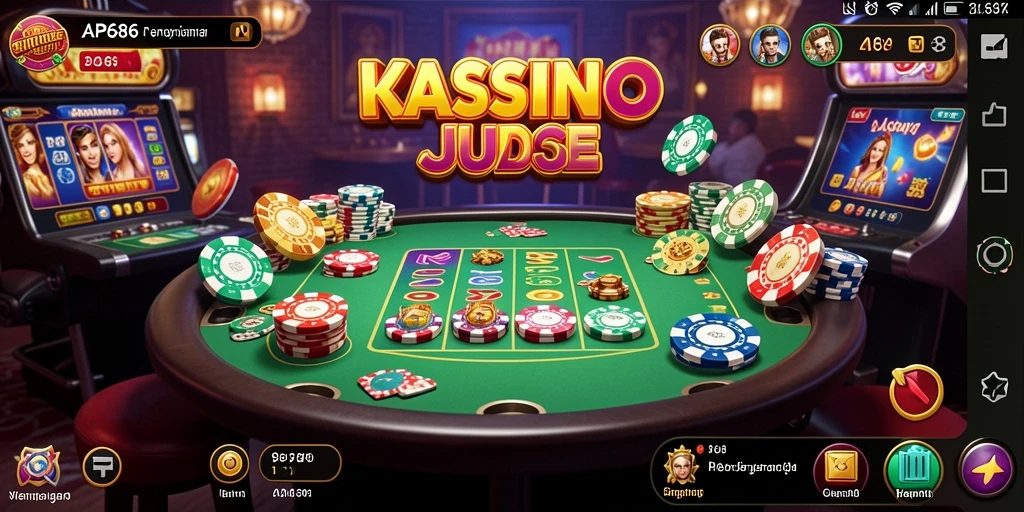 Screenshot gameplay AP686 menampilkan aksi mendebarkan permainan Kasino.