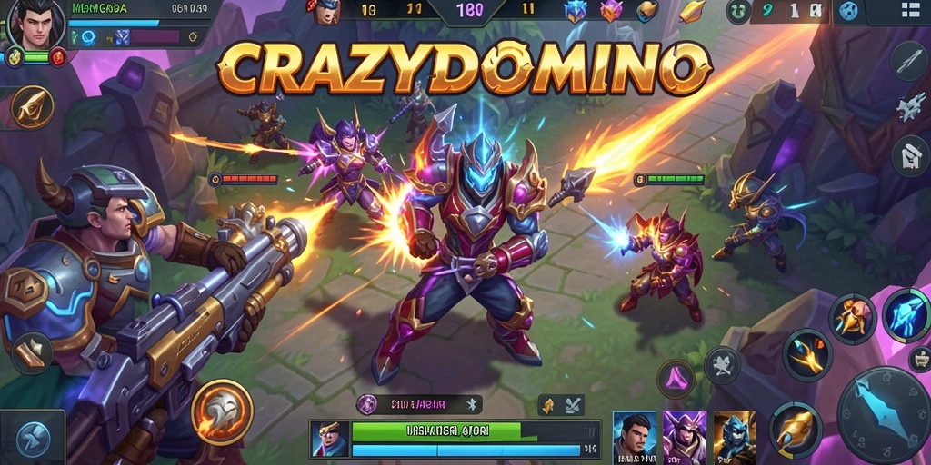 Gameplay seru dari CRAZYDOMINO, aksi taktis di arena MOBA.