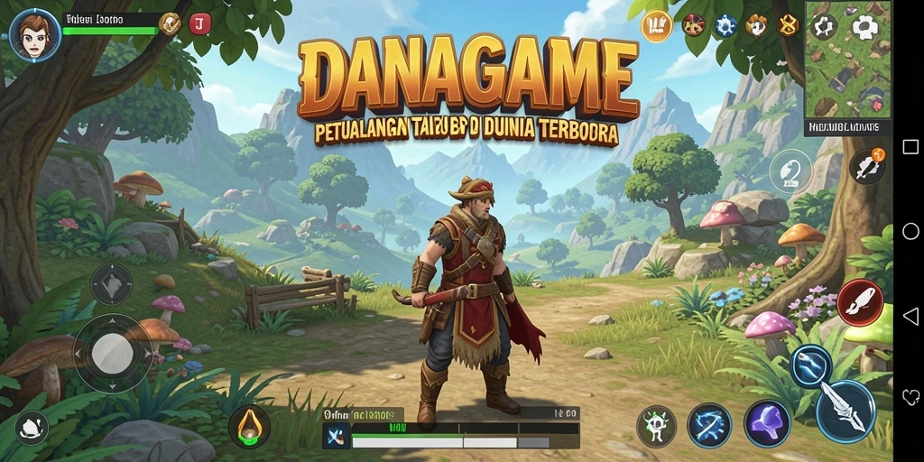 Tampilan gameplay <strong>DANAGAME</strong> di dunia terbuka yang luas dan menakjubkan.