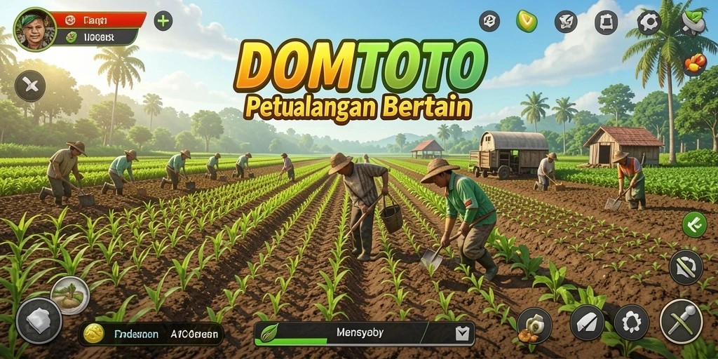 Screenshot menampilkan gameplay seru dalam bertani di DOMTOTO.