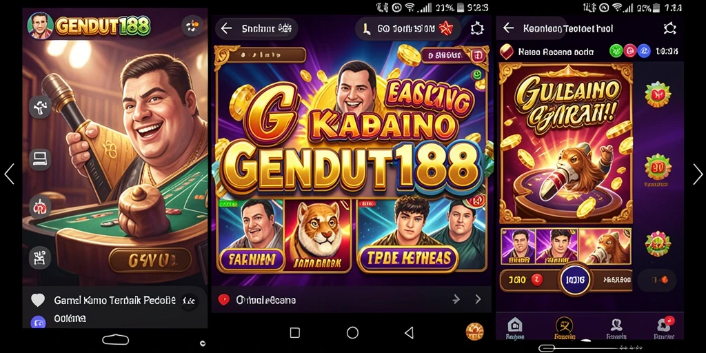 Tampilan gameplay kasino GENDUT188 yang mendebarkan dan interaktif.
