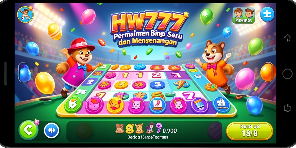 Tangkapan layar HW777 menampilkan gameplay Bingo yang seru dan interaktif.