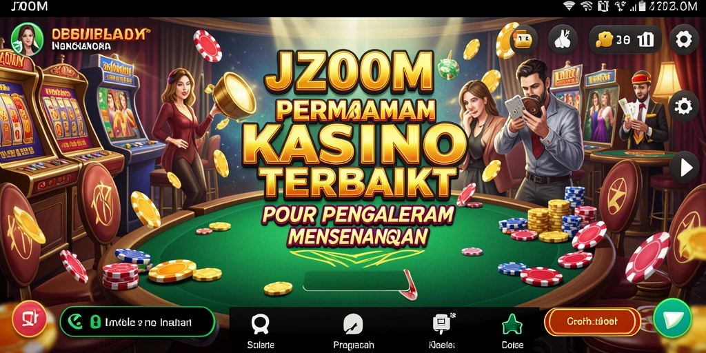Screenshot utama J200M menampilkan gameplay kasino yang mengasyikkan dan penuh warna.