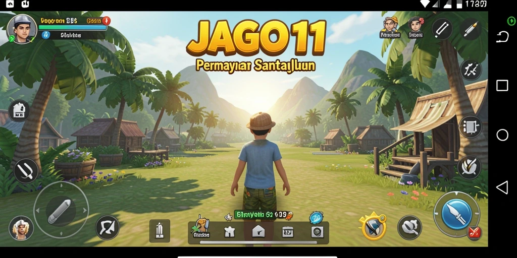 Screenshot gameplay JAGO11 menunjukkan momen seru dan penuh warna.