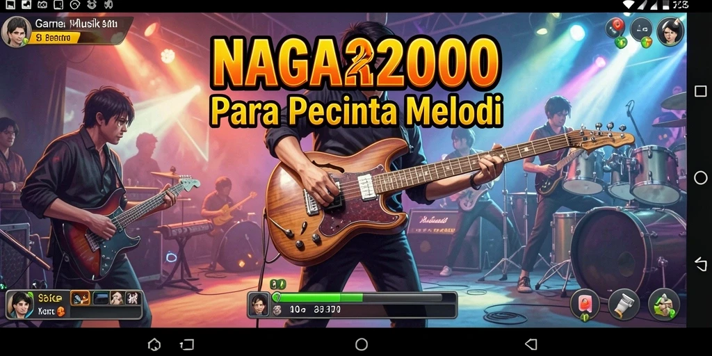 Tampilan gameplay NAGA2000 yang menarik dan interaktif saat bermain musik.