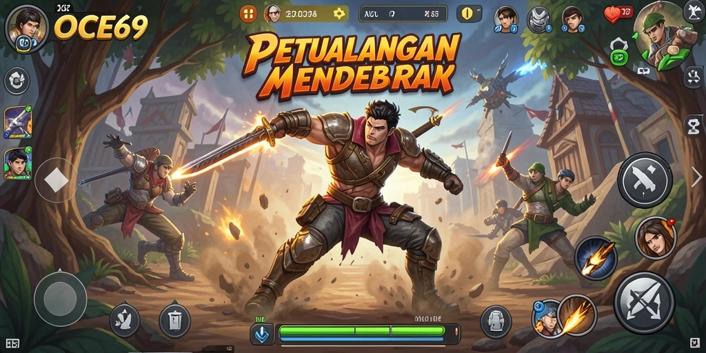Tampilan gameplay OCE69 yang penuh aksi seru dan menegangkan.