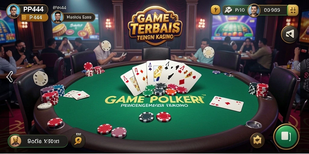 Tampilan gameplay menarik saat bermain Poker di PP444.