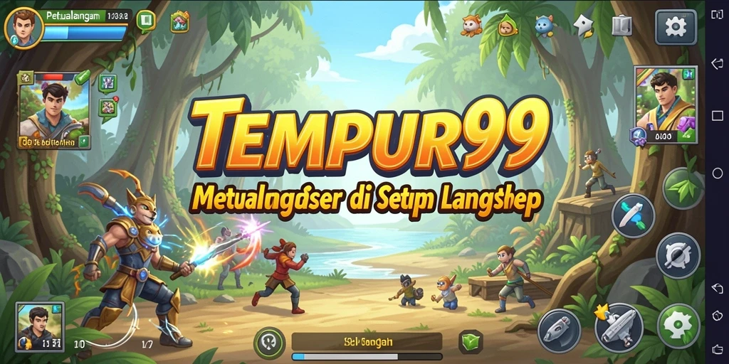 Tangkapan layar TEMPUR99 menunjukkan momen aksi seru dalam gameplay petualangan.