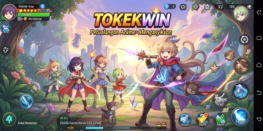 Tampilan menarik dari gameplay <strong>TOKEKWIN</strong> yang penuh aksi dan petualangan anime.