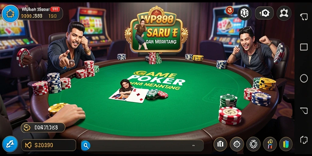 Tampilan gameplay WP888 yang menarik dalam permainan Poker.